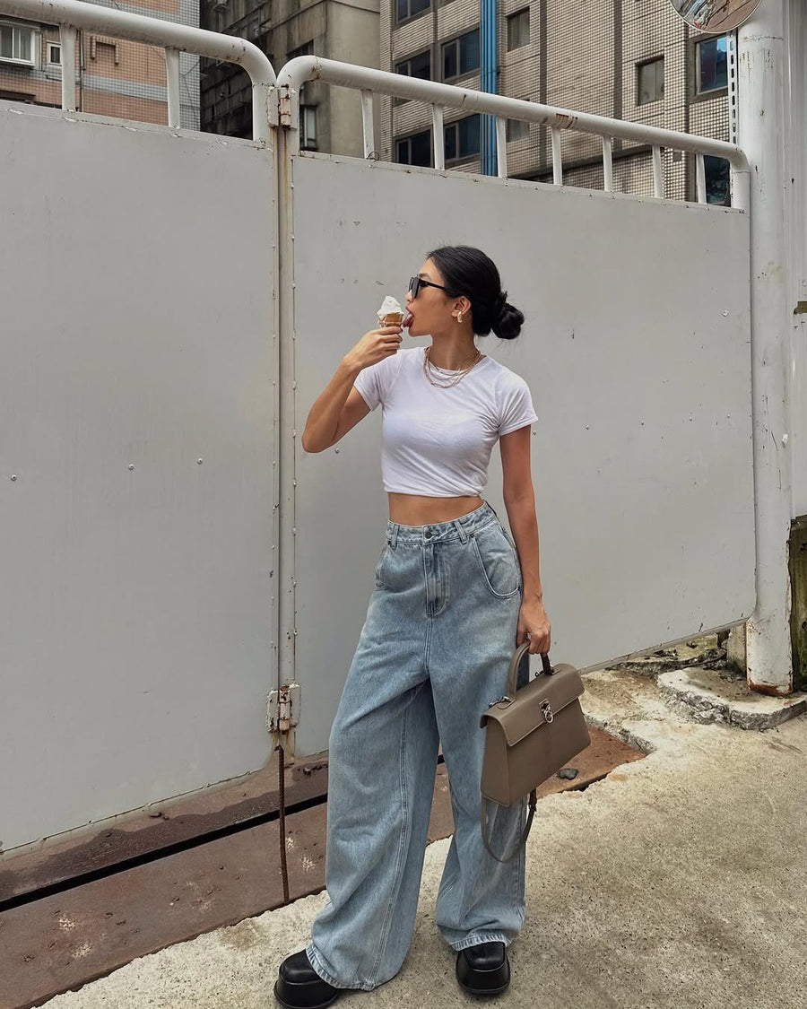 by DOE - Low-Rise Wide-Leg Denim Jeans