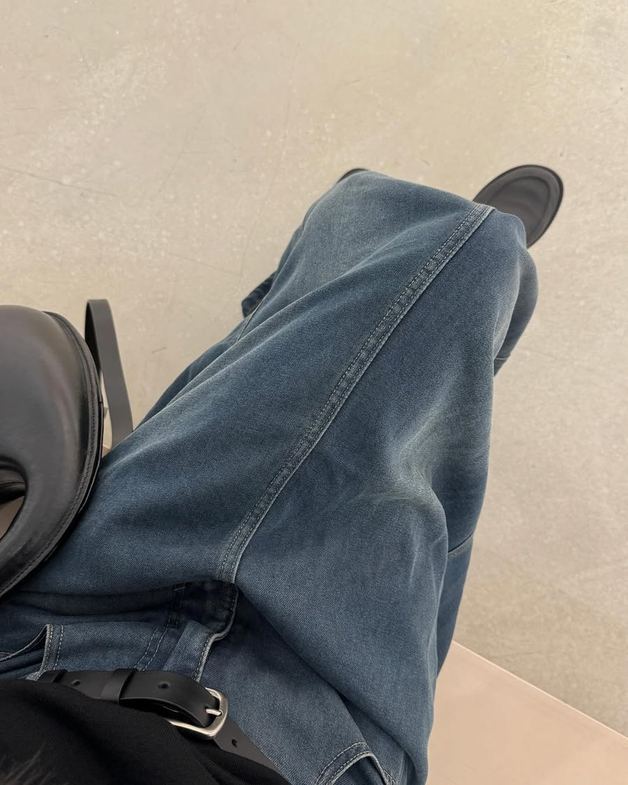 by DOE - Stonewashed Denim Maxi Skirt