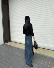 by DOE - Stonewashed Denim Maxi Skirt