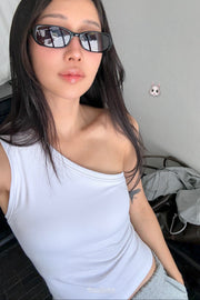 by DOE - One Shoulder Stretchy Bra Tank (PREORDER)