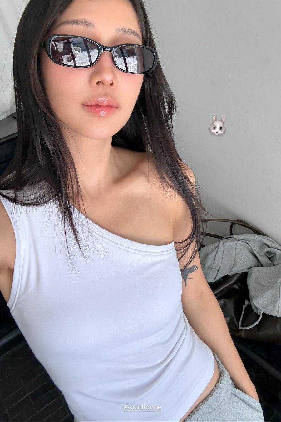 by DOE - One Shoulder Stretchy Bra Tank (PREORDER)