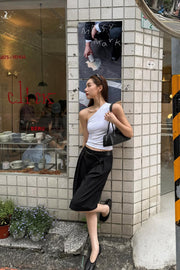 by DOE - One Shoulder Stretchy Bra Tank (PREORDER)