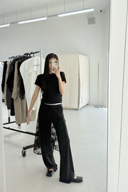 by DOE - Lace Embroidery Wrap Skirt (PREORDER)