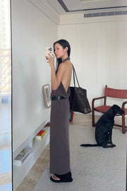 by DOE - Mist-Glow Halter Backless Dress (PREORDER)