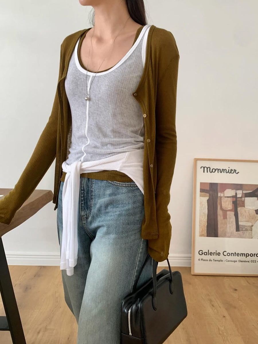 Softline Cami Cardigan Set