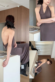 by DOE - Mist-Glow Halter Backless Dress (PREORDER)