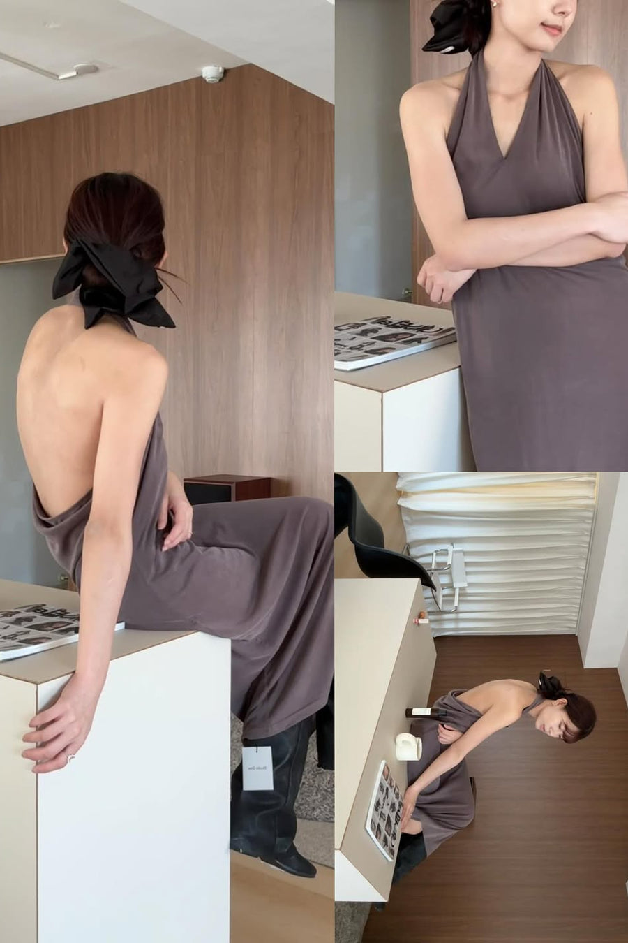 by DOE - Mist-Glow Halter Backless Dress (PREORDER)