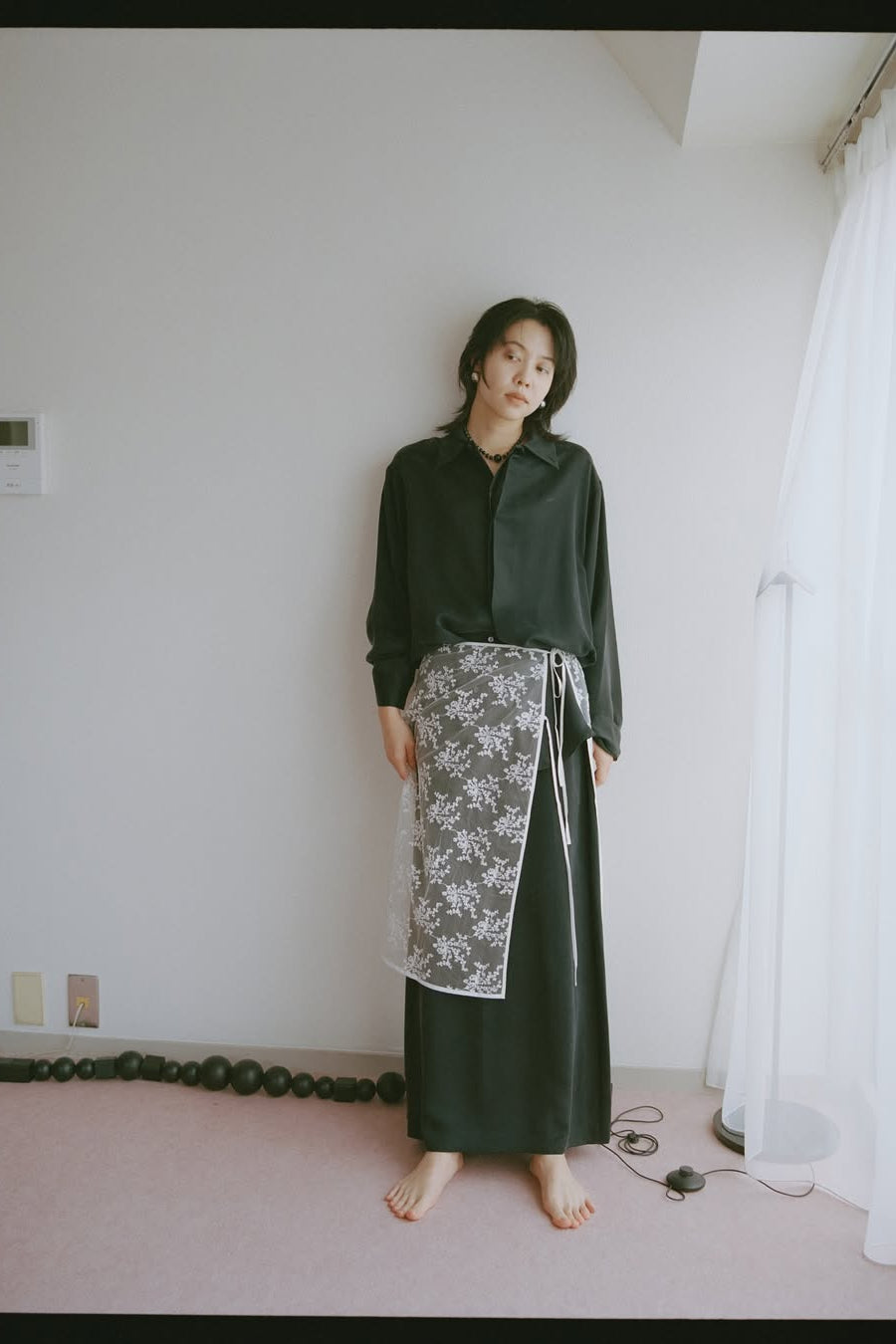 by DOE - Lace Embroidery Wrap Skirt (PREORDER)