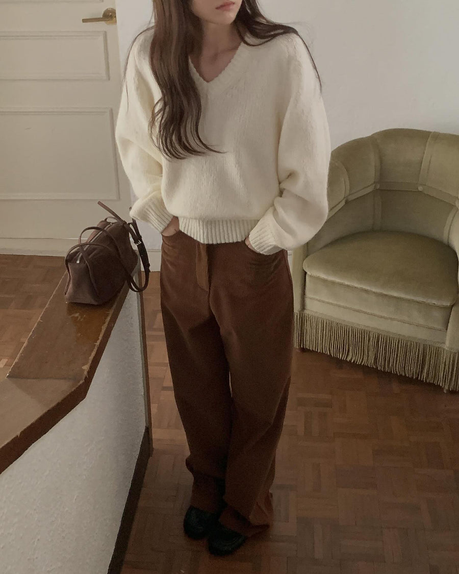 Cloud Alpaca Wool V-Neck Knit