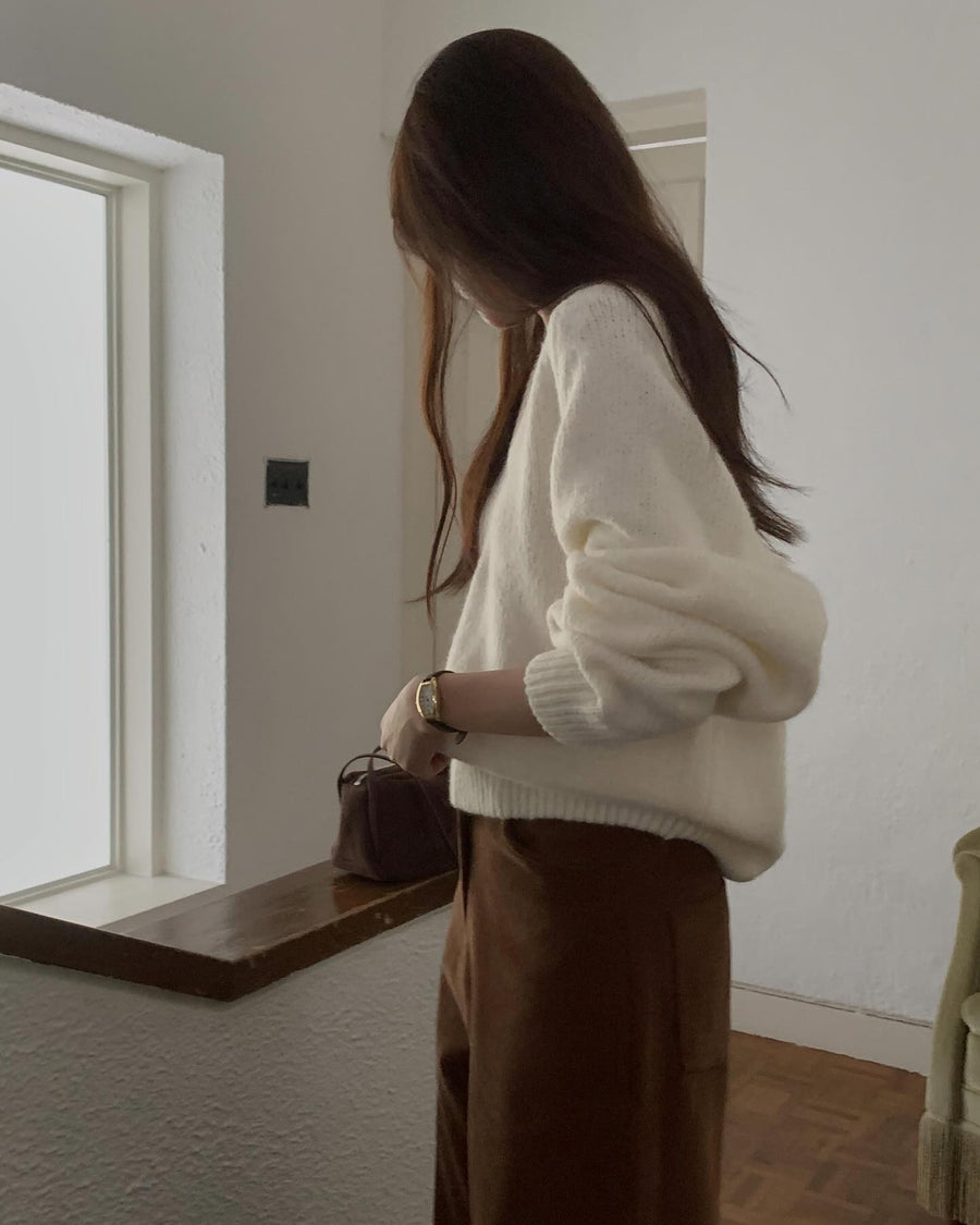 Cloud Alpaca Wool V-Neck Knit