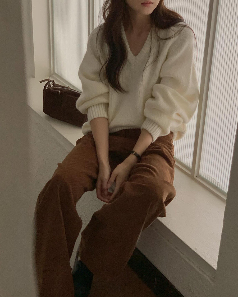 Cloud Alpaca Wool V-Neck Knit