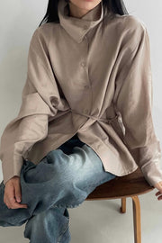 Belt Collar Shirt