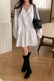 Lune Pintuck Mini Dress