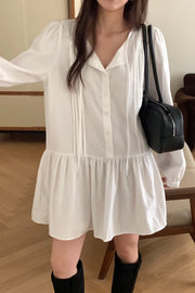 Lune Pintuck Mini Dress