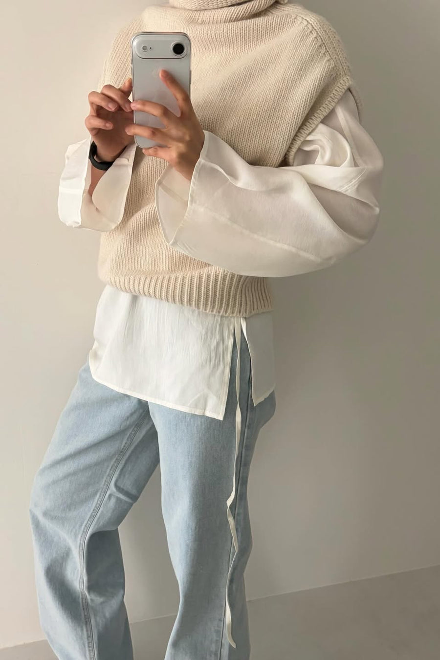 Fox Wool Turtleneck Vest