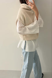 Fox Wool Turtleneck Vest