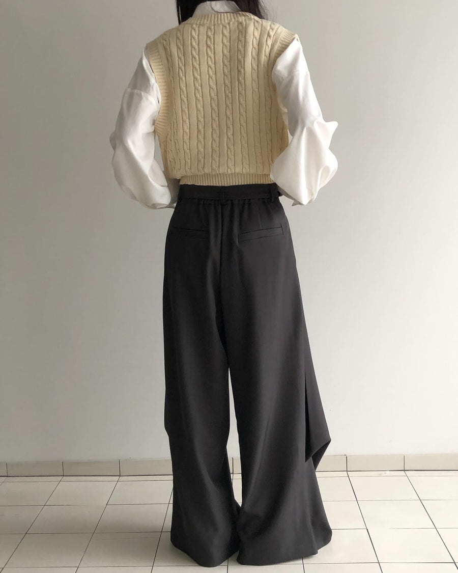 Belted Drape Slacks