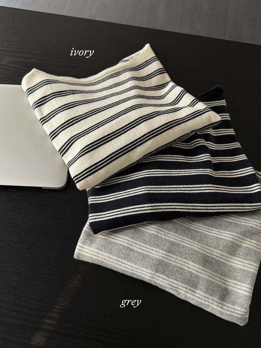 Noa Boat Neck Stripe Knit