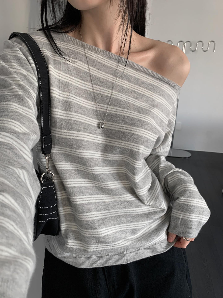 Noa Boat Neck Stripe Knit
