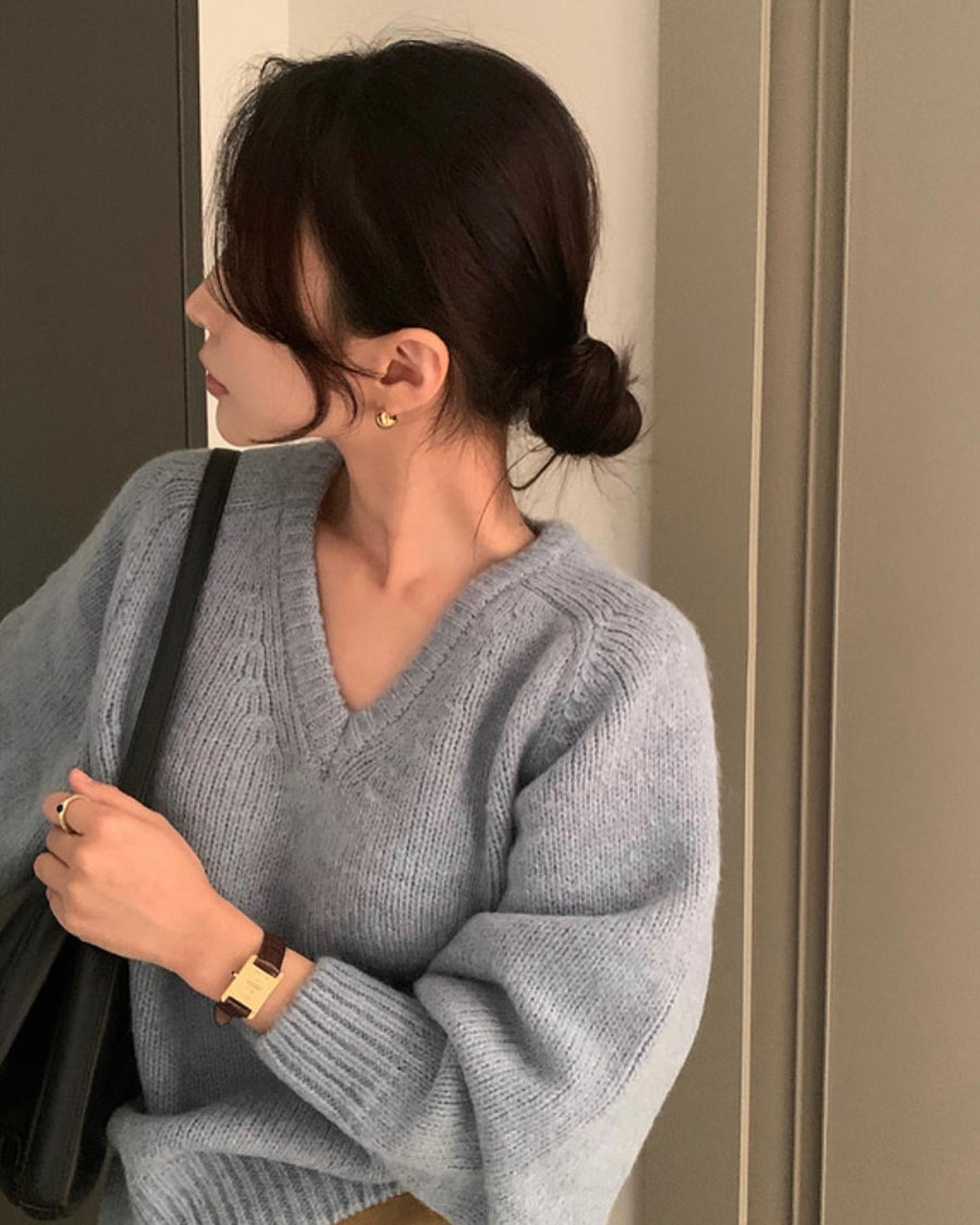 Cloud Alpaca Wool V-Neck Knit