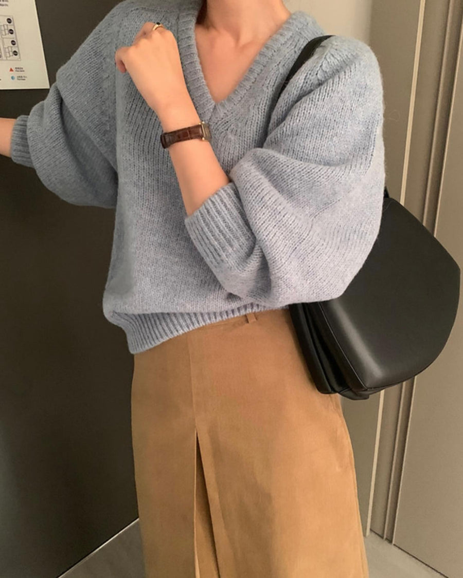 Cloud Alpaca Wool V-Neck Knit