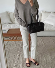 Croc Leather Shoulder Bag (PREORDER)