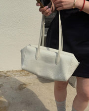 Croc Leather Shoulder Bag (PREORDER)