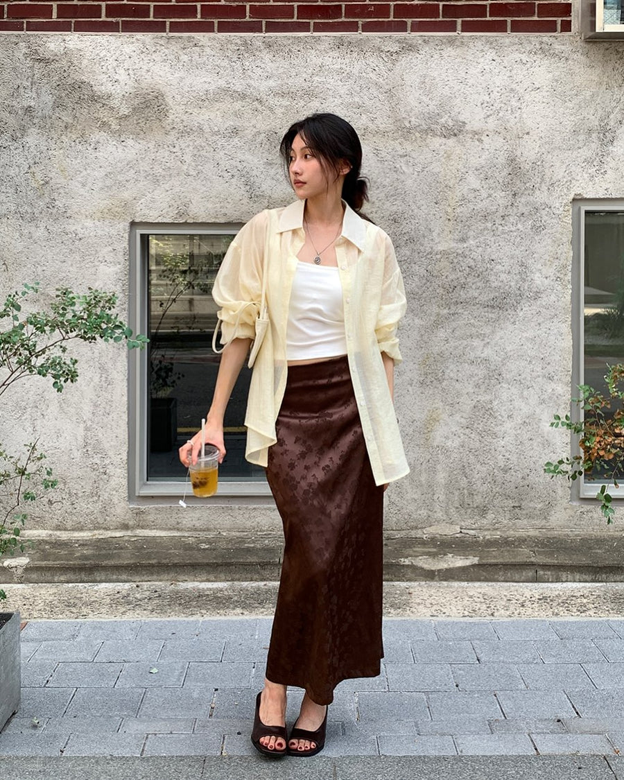 Floral Brown Skirt