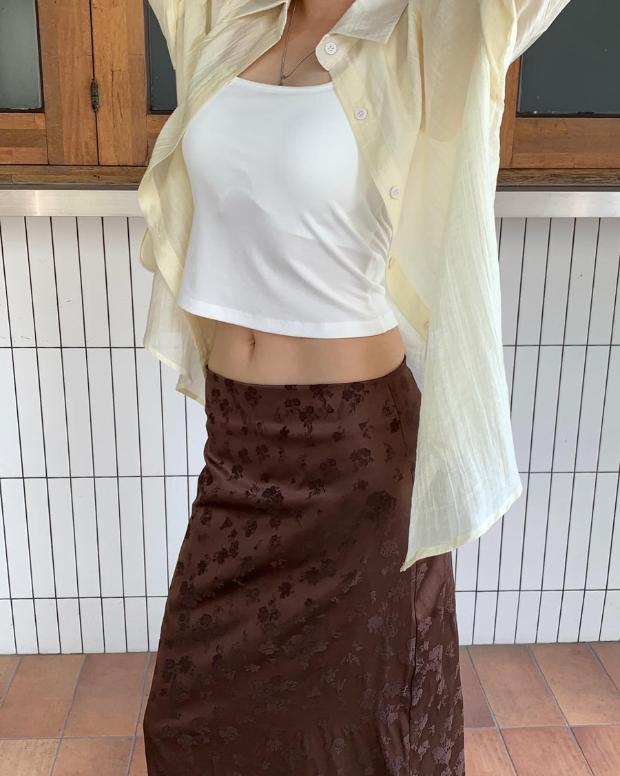 Floral Brown Skirt