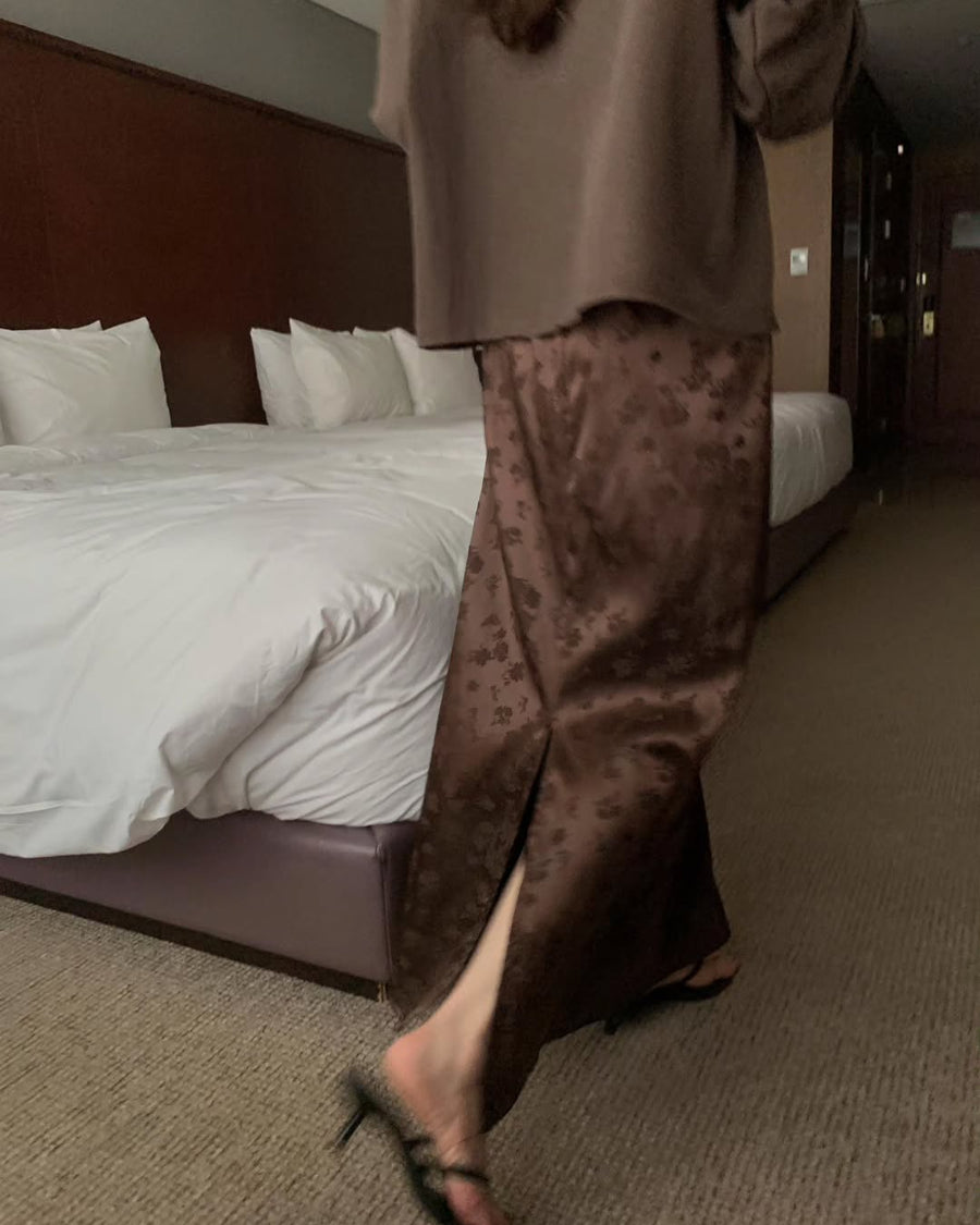 Floral Brown Skirt