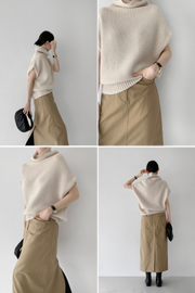 Fox Wool Turtleneck Vest