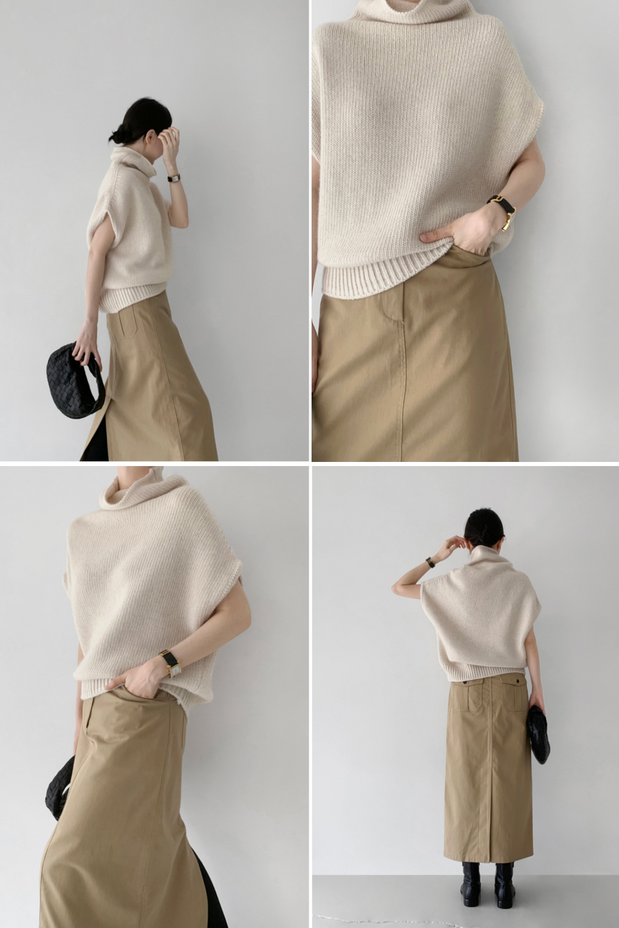 Fox Wool Turtleneck Vest