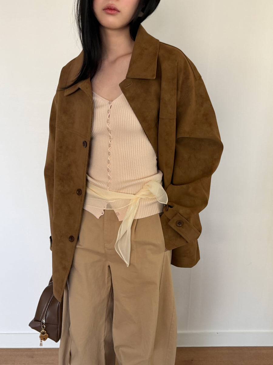 Louise Suede Half Jacket
