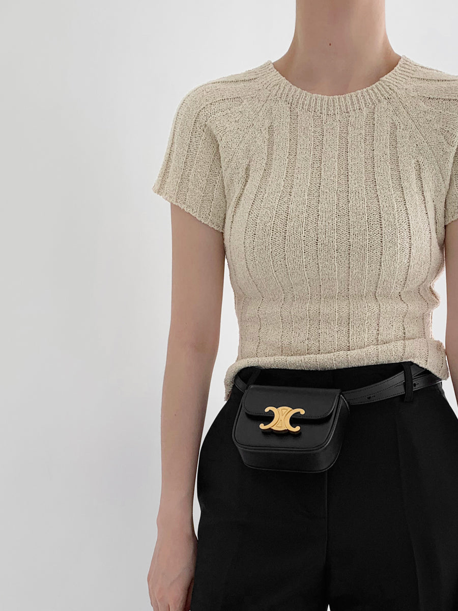 Crop Raglan Knit