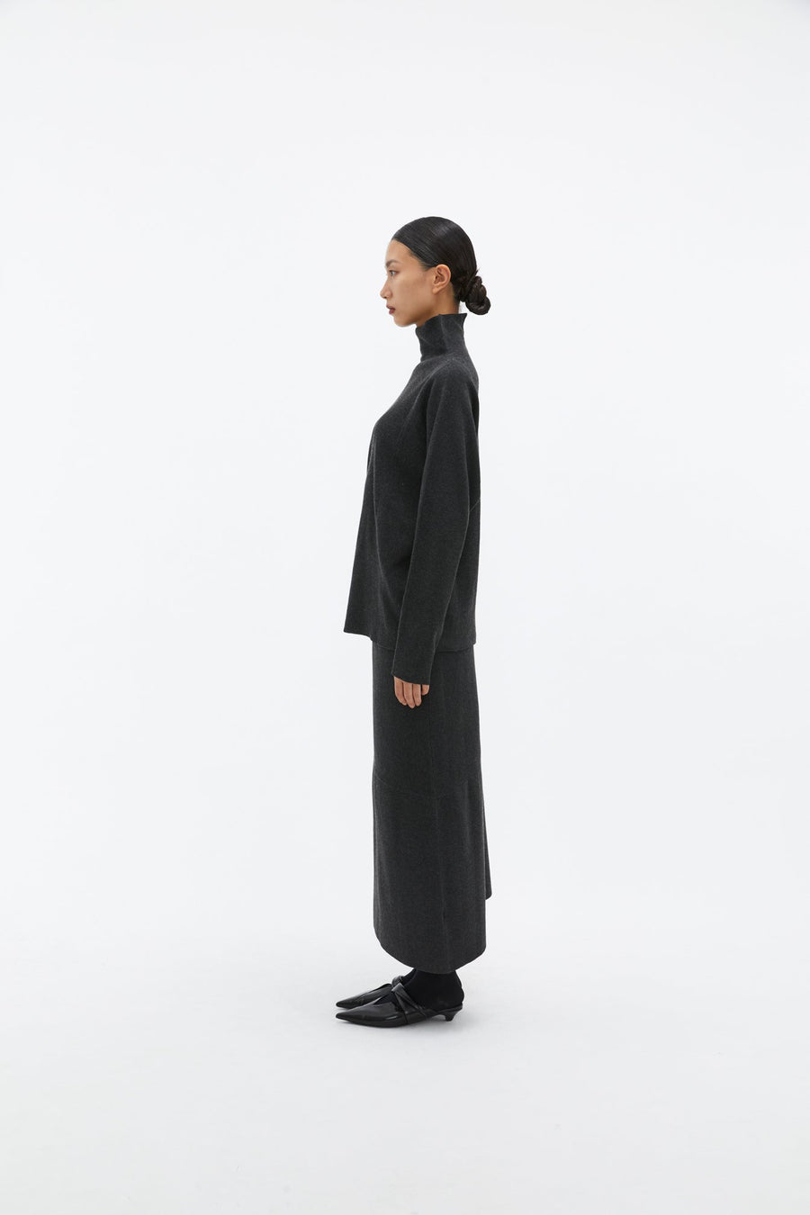 by DOE - Mock-Neck Woven Knit Sweater