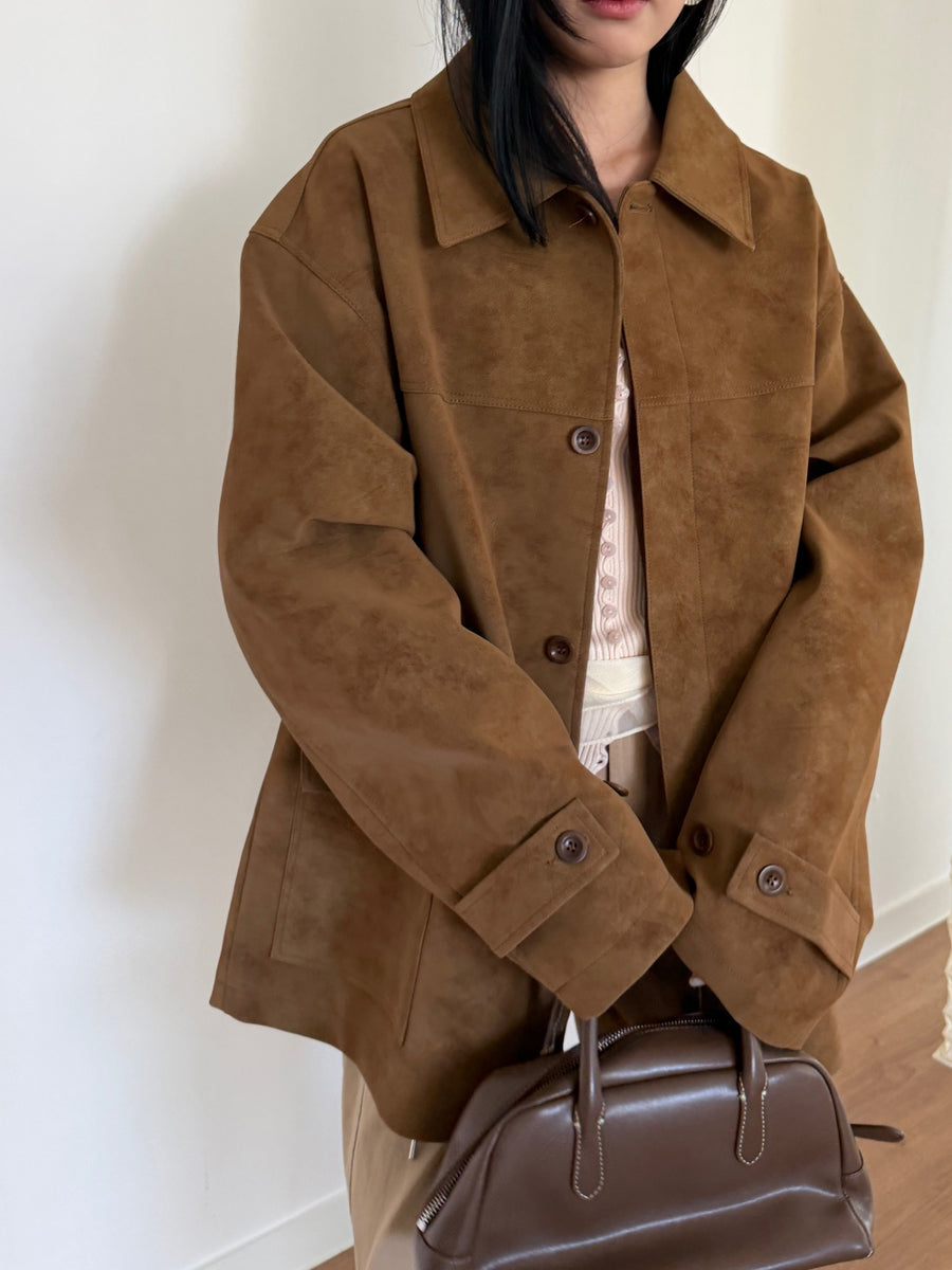 Louise Suede Half Jacket