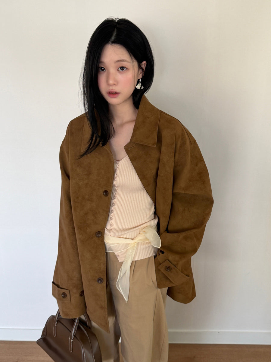 Louise Suede Half Jacket