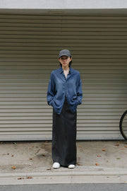 by DOE - Soft Denim Arc-Sleeve Washed Shirt (3rd preorder)