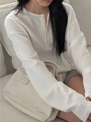 Heigle Waffle Button Top (PREORDER)