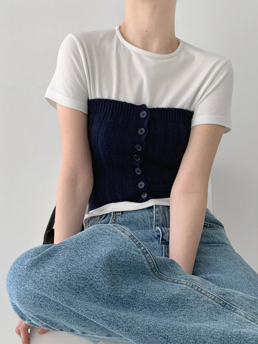 Lay Cardigan Bustier Set (PREORDER)