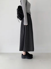 Waist-Detail Flared Skirt (PREORDER)
