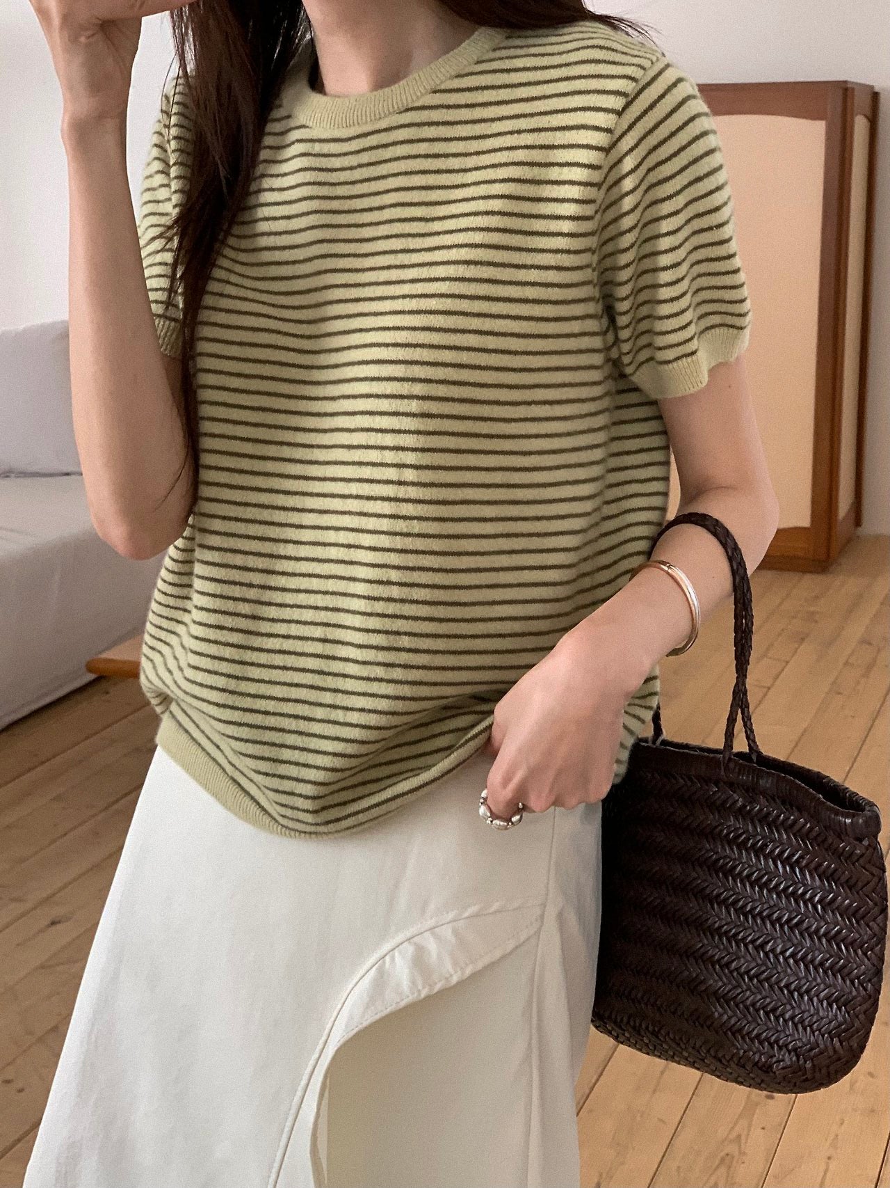 Mellow Cashmere Stripe Knit