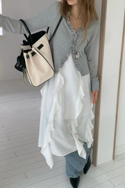 Luna Frill Rib Cardigan