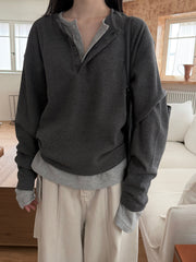 Heigle Waffle Button Top (PREORDER)