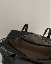 Croc Leather Shoulder Bag (PREORDER)