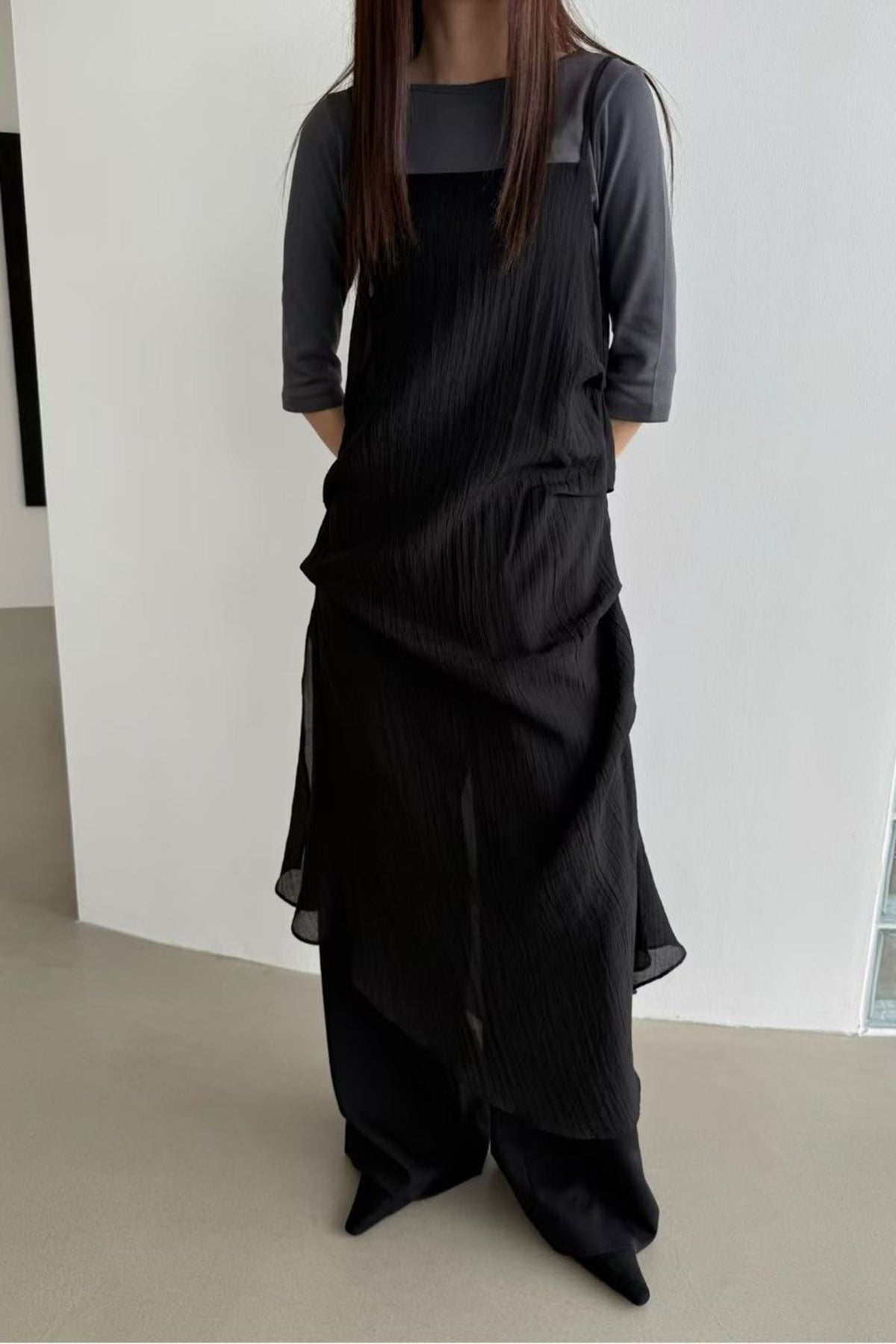 Muse Sheer Drape Slip Dress