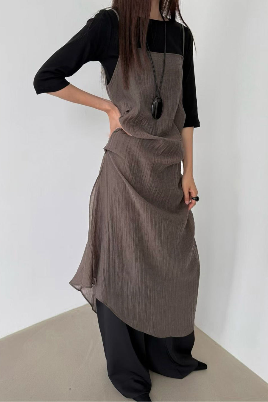 Muse Sheer Drape Slip Dress
