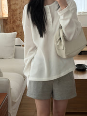 Heigle Waffle Button Top (PREORDER)