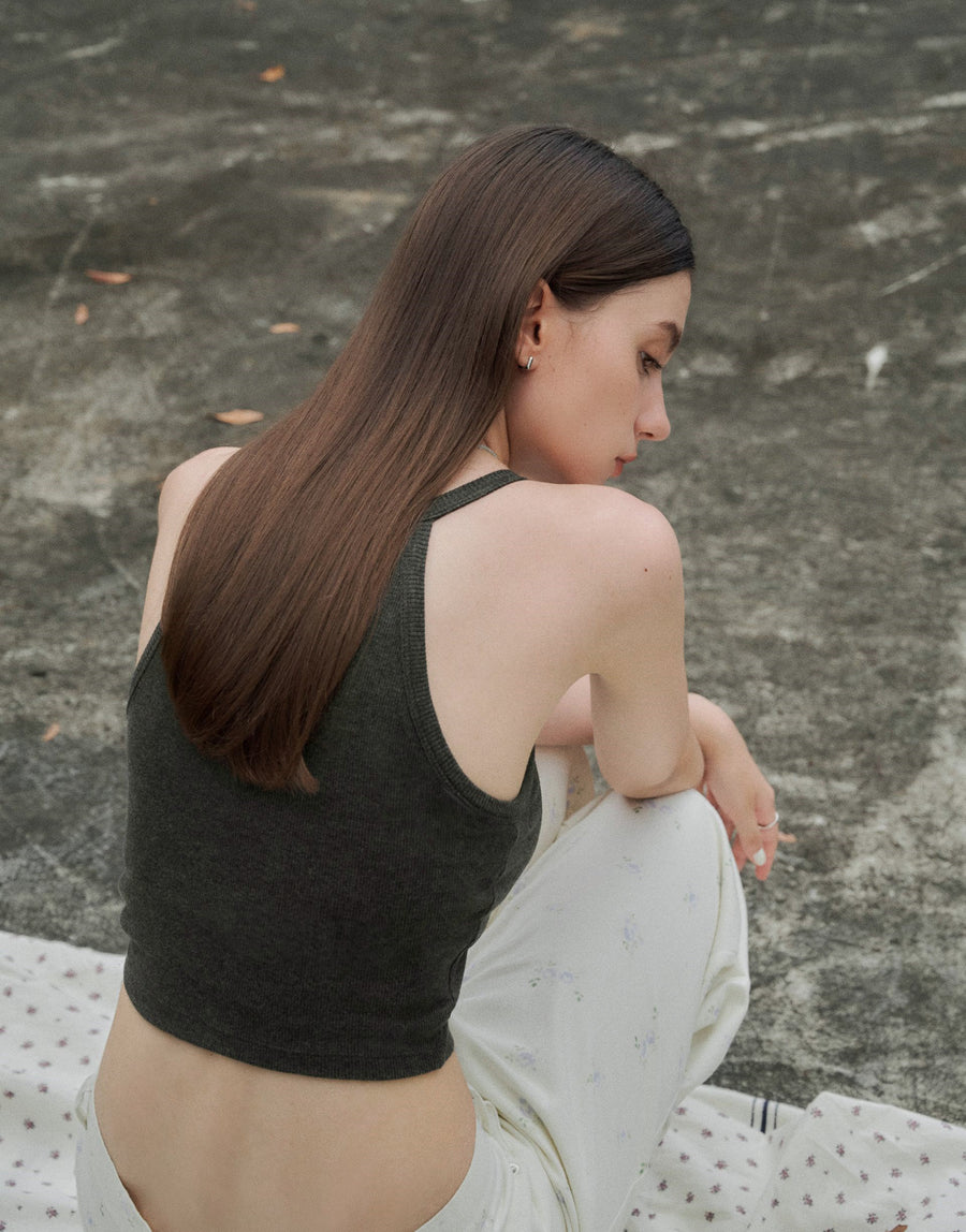 Shoulder Cut-out Bra Cami Top