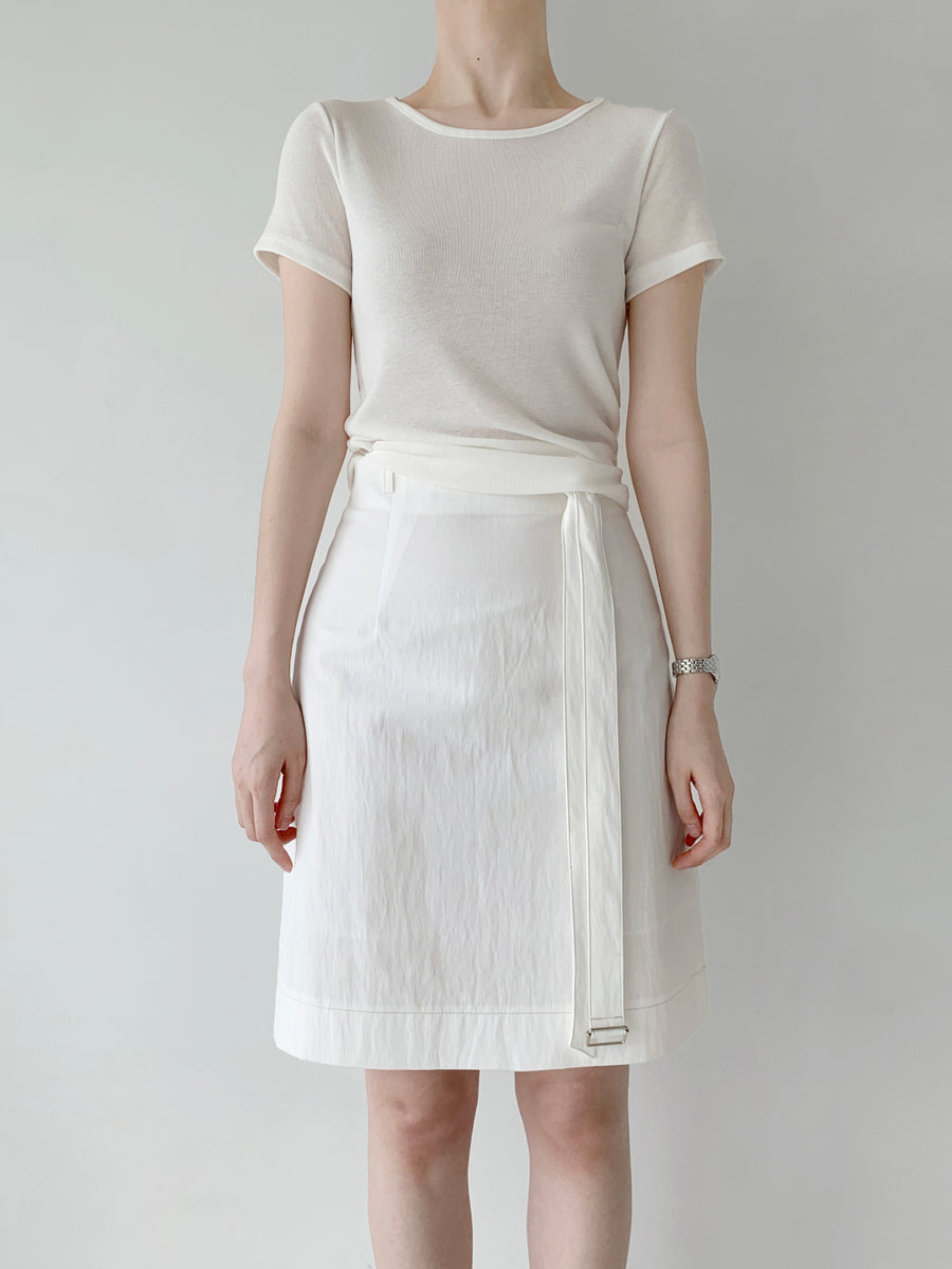 Belt Contrast Skirt